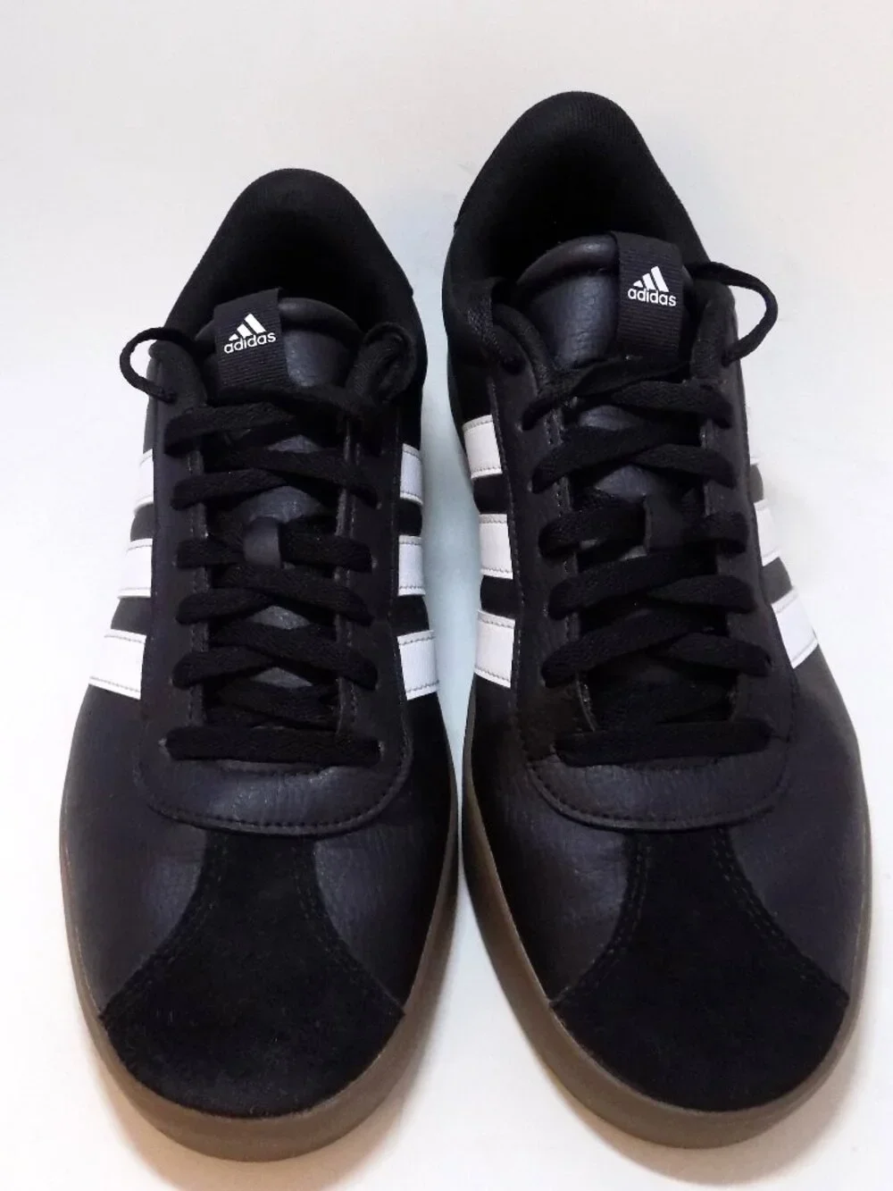 Adidas VL Court 3.0 Black White Gum- Men's Size 11.5